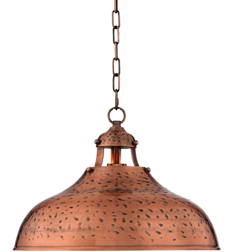 Essex 16wide Dyed Copper Metal Pendant Light