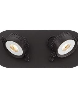 Spotlight Plug In Led Brown Two Head Wall Lamp