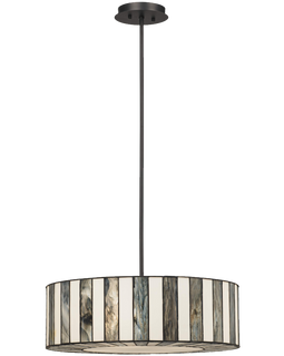 Tiffany Style 20wide Striped Art Glass Pendant Light